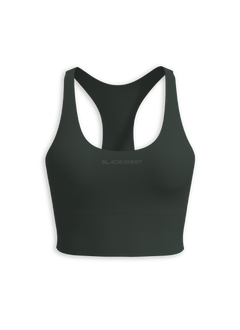 Women's Long Line Padded Crop - Hunter Green